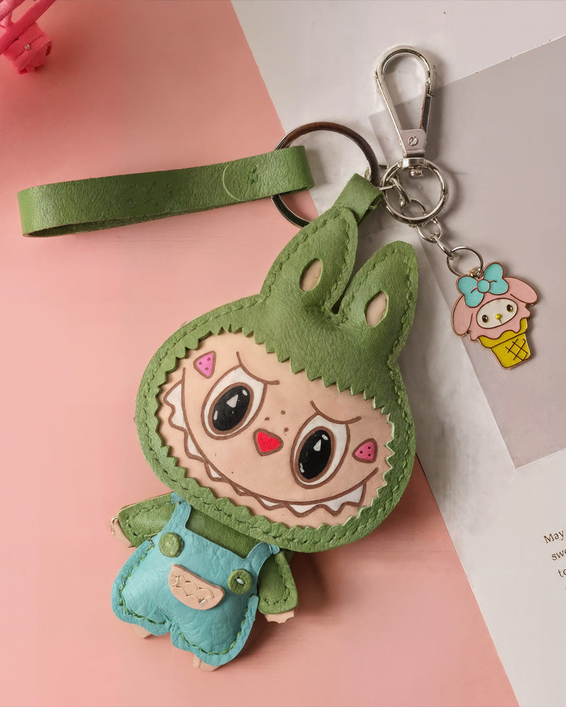 Bag Charm Labubu de Couro