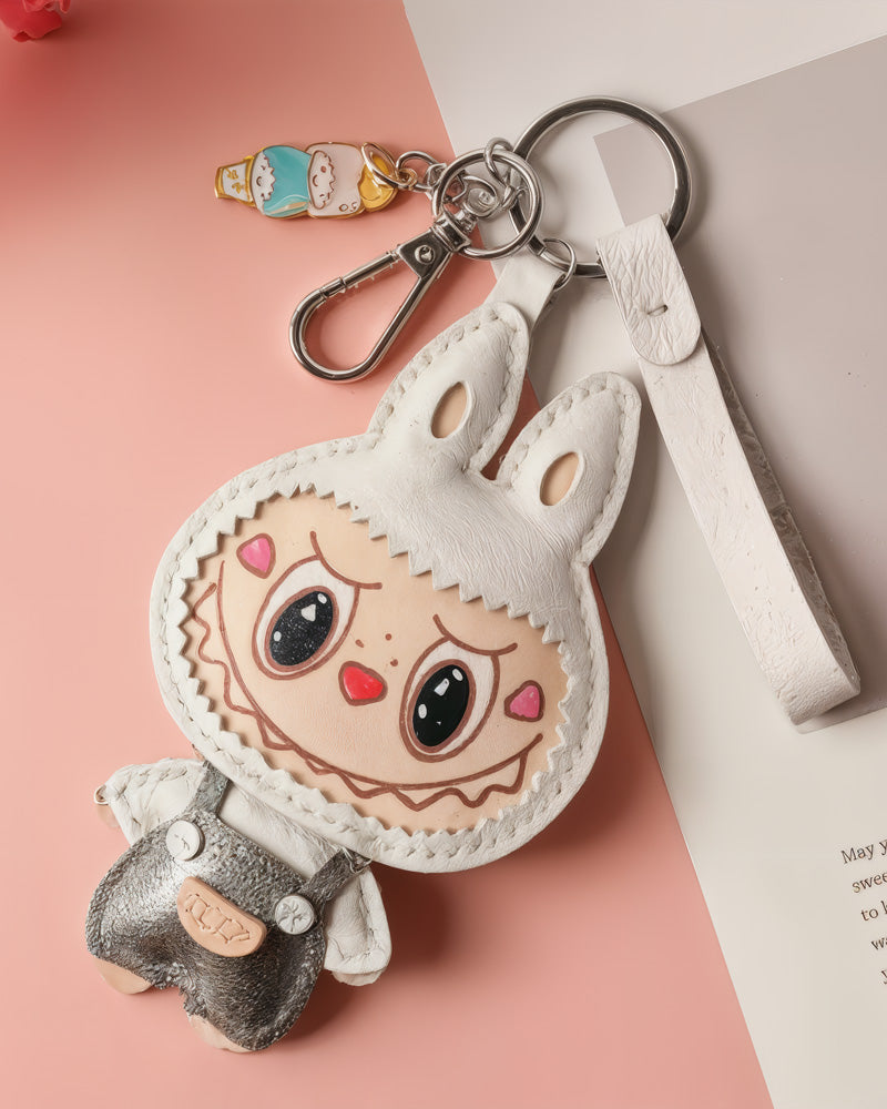 Bag Charm Labubu de Couro