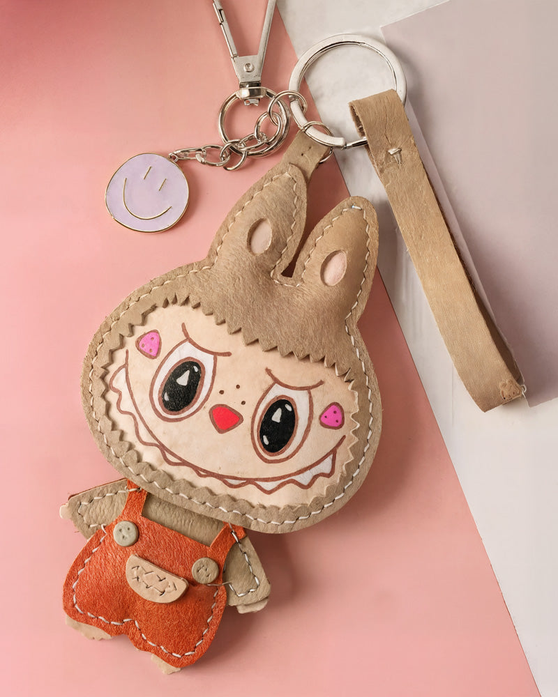 Bag Charm Labubu de Couro