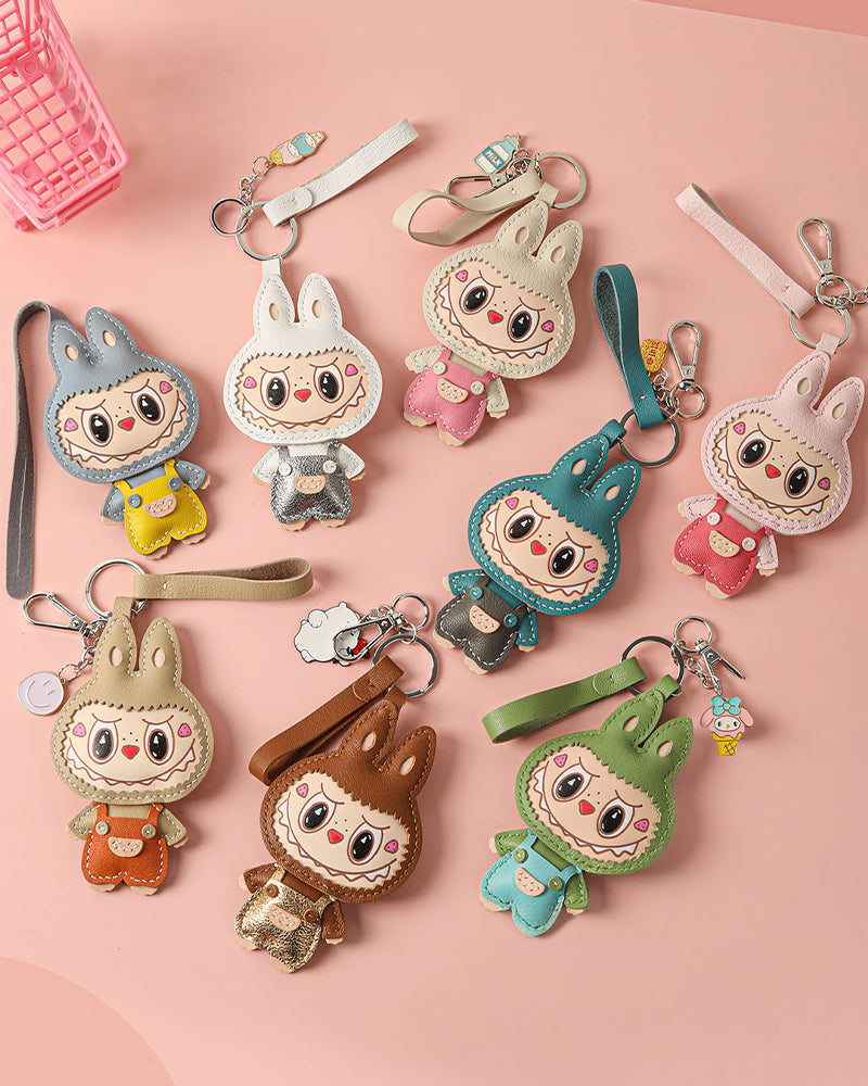 Bag Charm Labubu de Couro