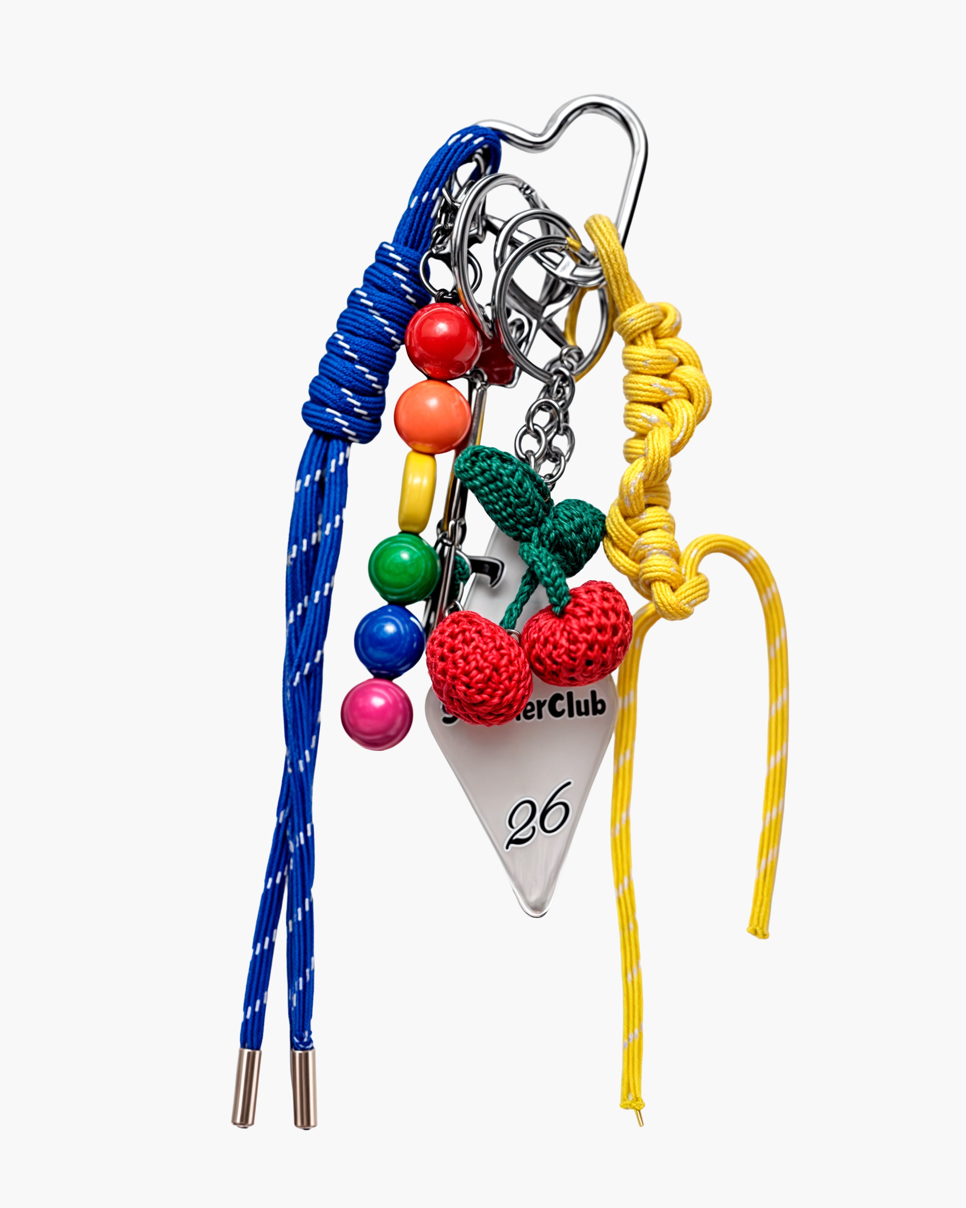 Bag Charm Cereja Arco-Iris