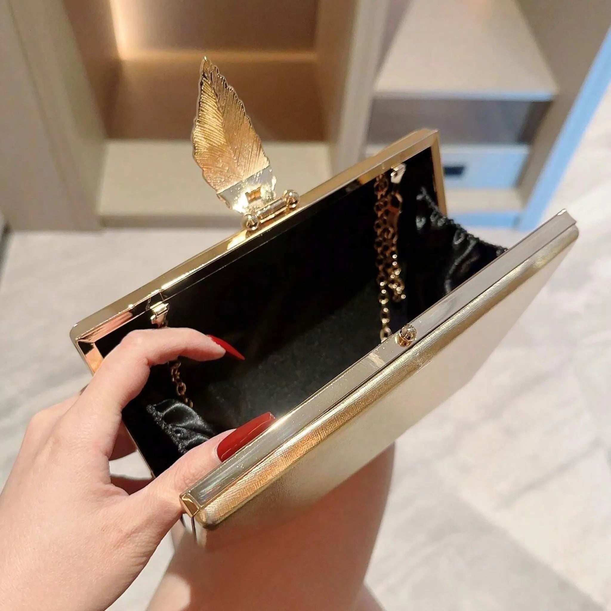 Bolsa Golden Flower Classic Mão-Ombro