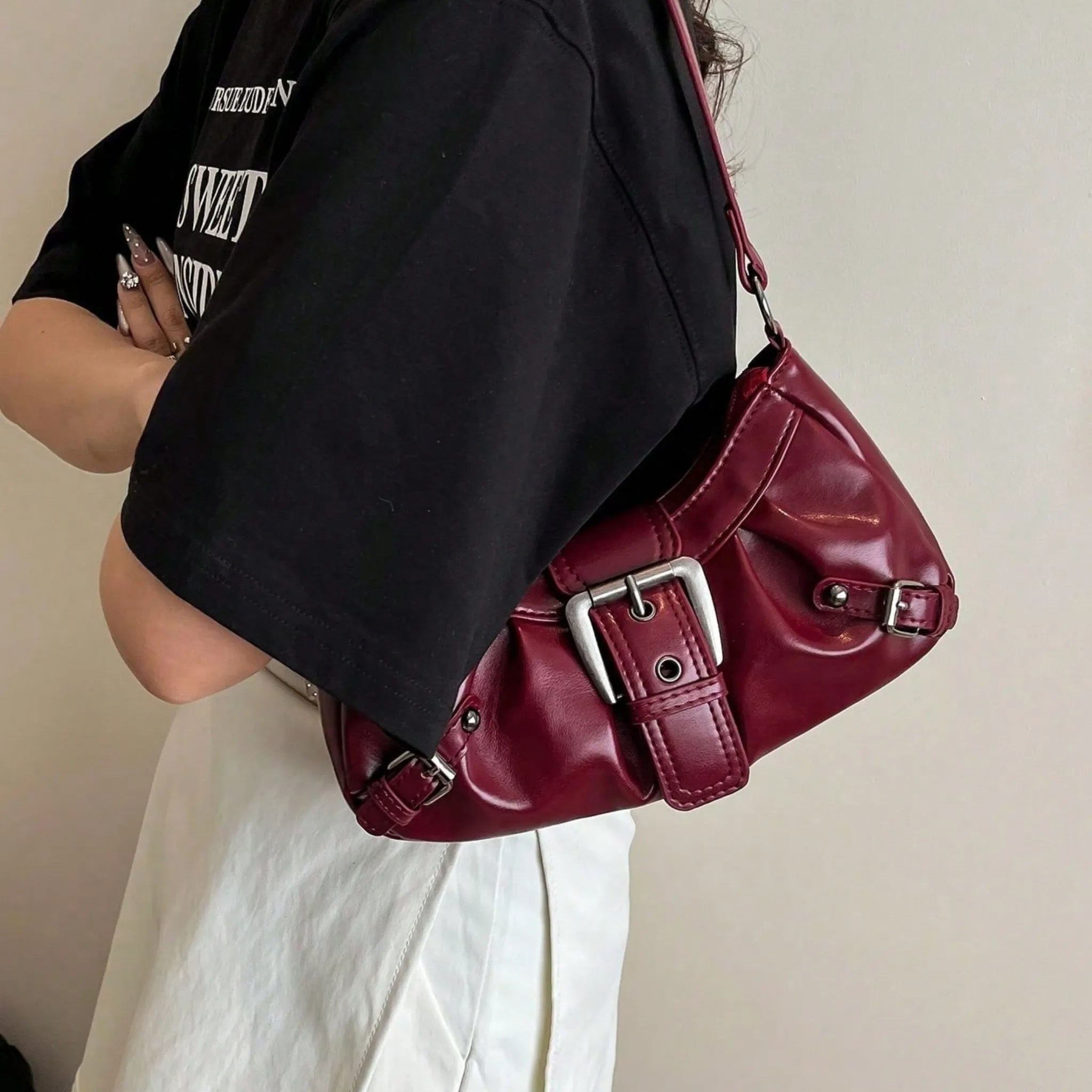 Bolsa Aurea Classic Ombro Couro Legítimo