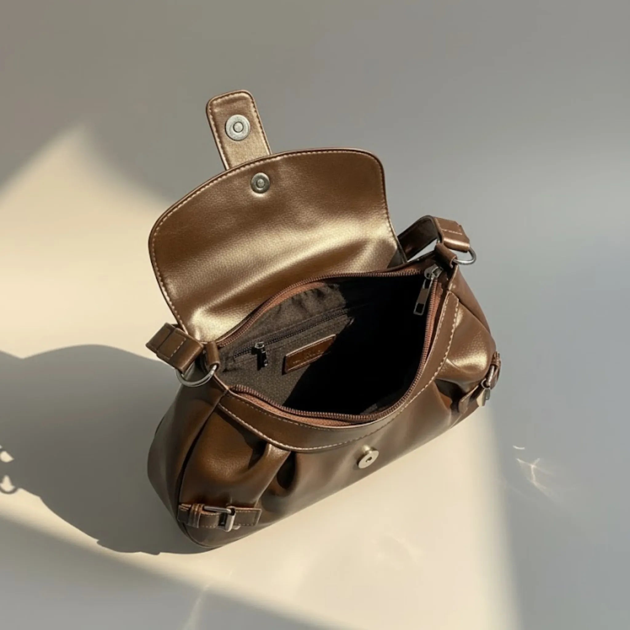 Bolsa Aurea Classic Ombro Couro Legítimo